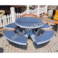 Rcc Tea Table With Benches - Color: Blue