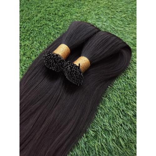 Keratin Natural Straight Human Hair I-Tips Extensions