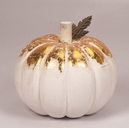 8 Inch Wooden New Look Pumpkin