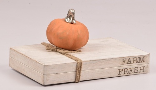 Wooden Base Pumpkin