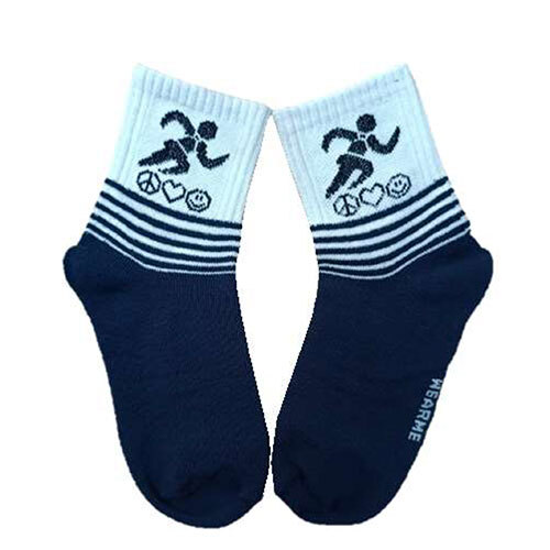 Blue And White Ankle Socks