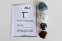 Gemini Zodiac Crystal Kit, Gemstone Zodiac Gift Set