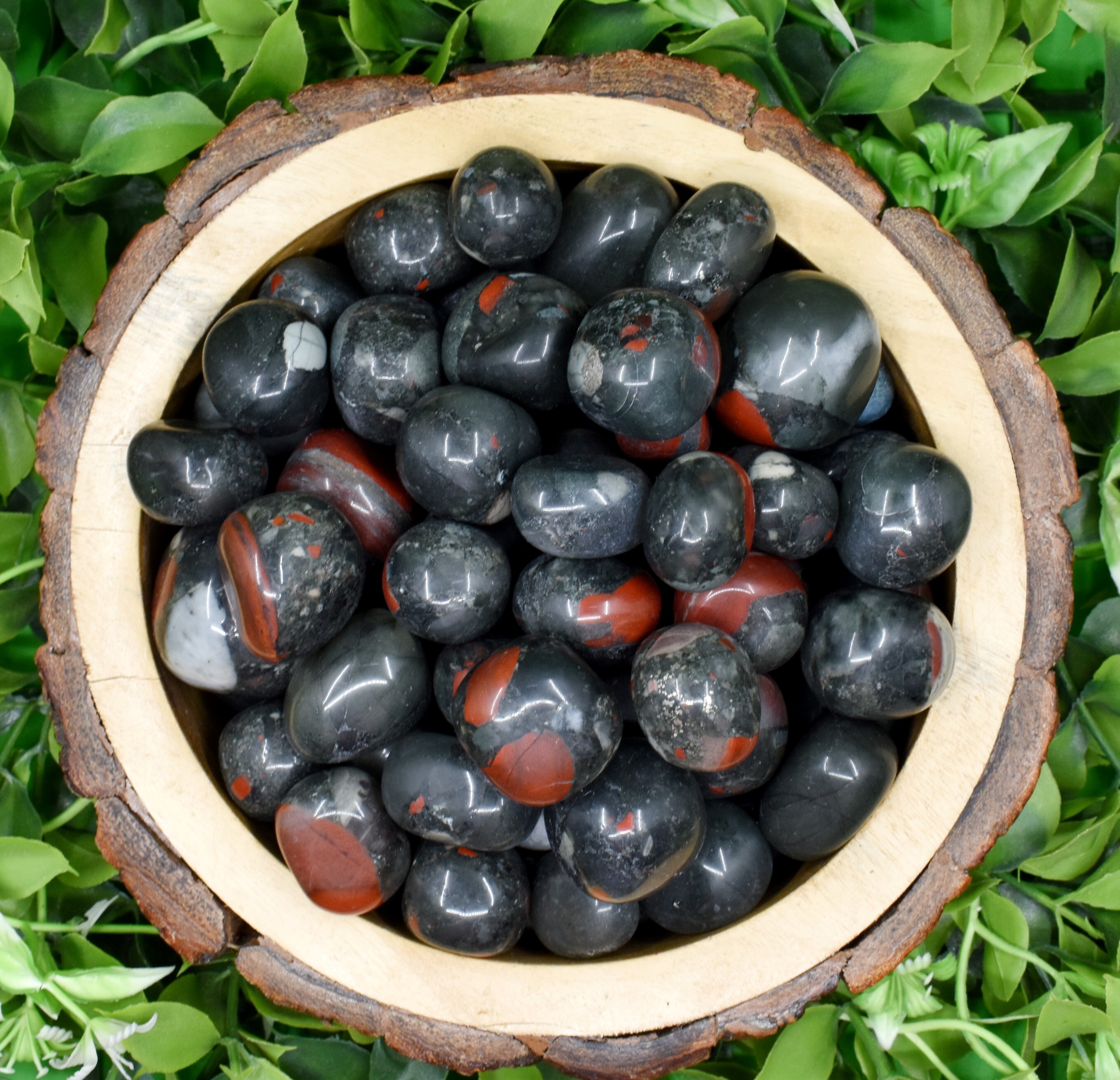 African Bloodstone Tumbled, Healing Crystal Tumbled Stones