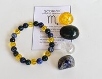 Scorpio Zodiac Crystal Kit, Gemstone Zodiac Gift Set