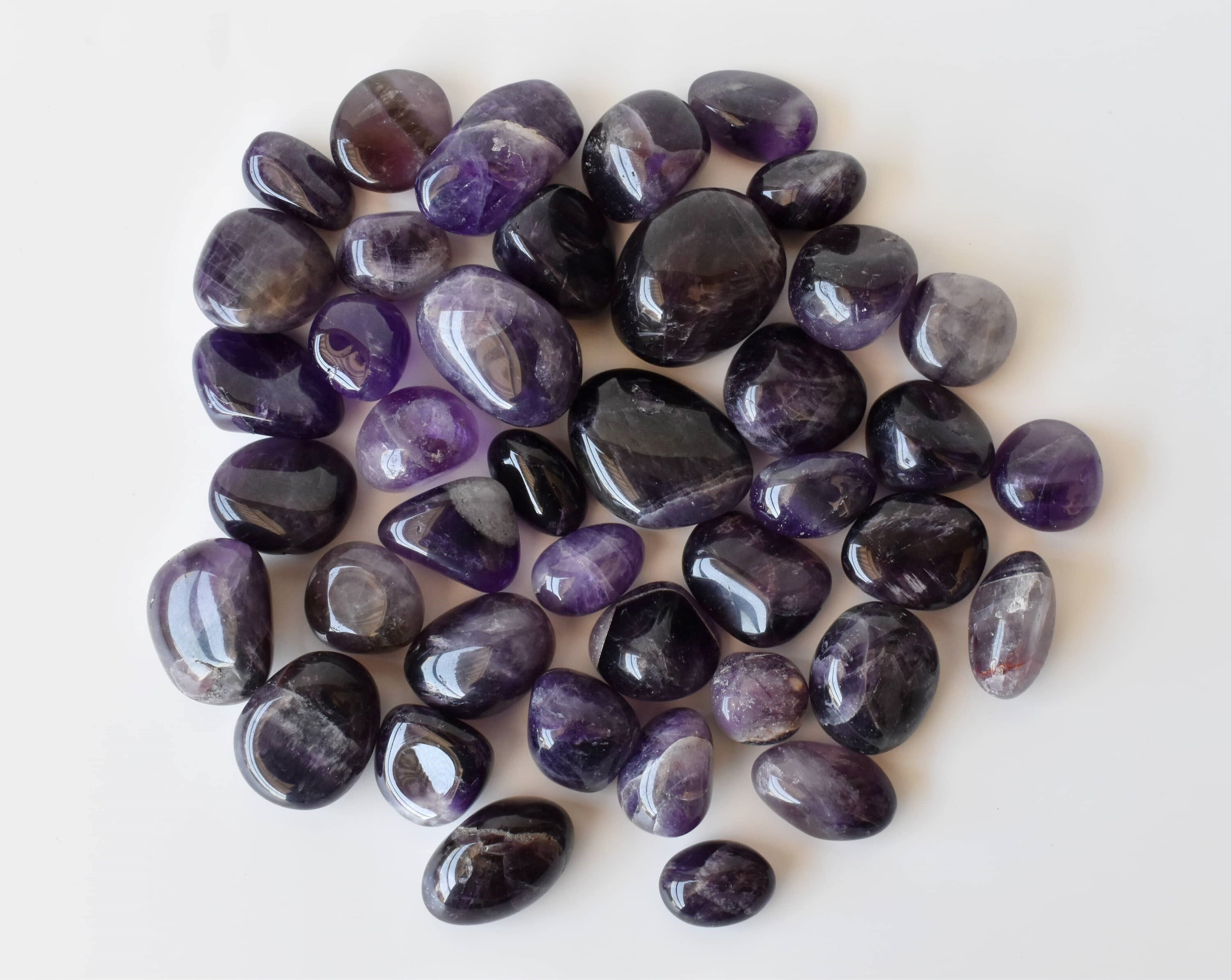 Amethyst Tumbled, Healing Crystal Tumbled Stones