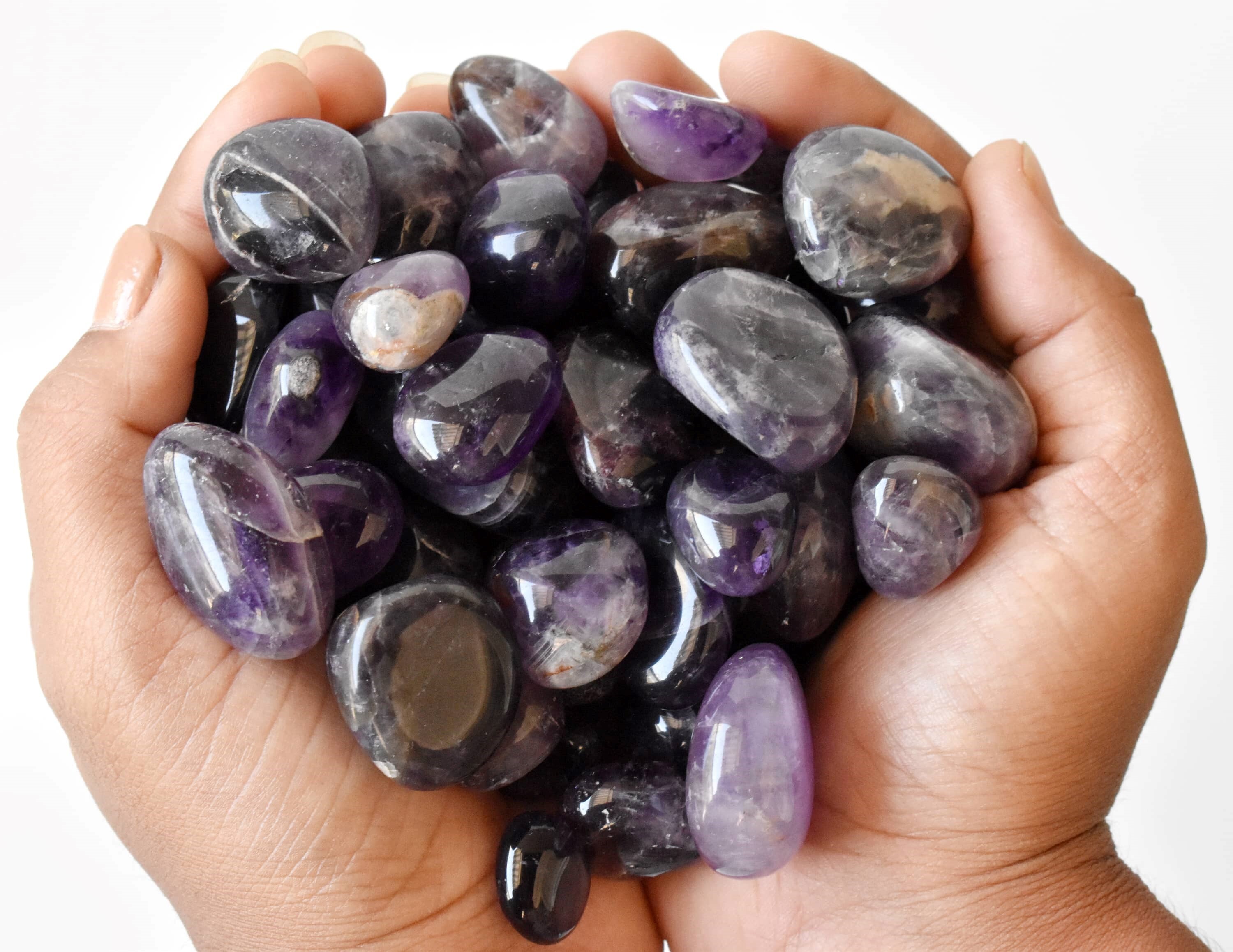 Amethyst Tumbled, Healing Crystal Tumbled Stones