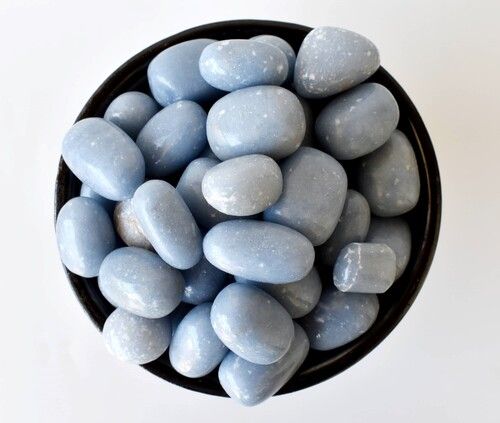 Angelite Tumbled, Healing Crystal Tumbled Stones