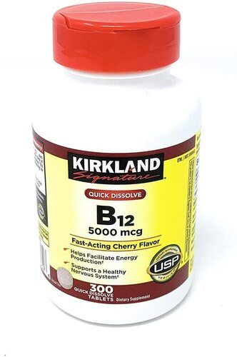 Kirkland Signature Quick Dissolve B-12 5000 mcg, 300 Tablets