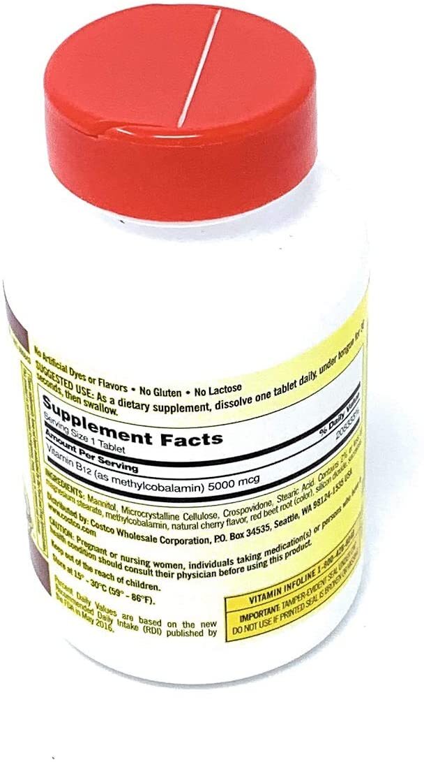 Kirkland Signature Quick Dissolve B-12 5000 mcg, 300 Tablets