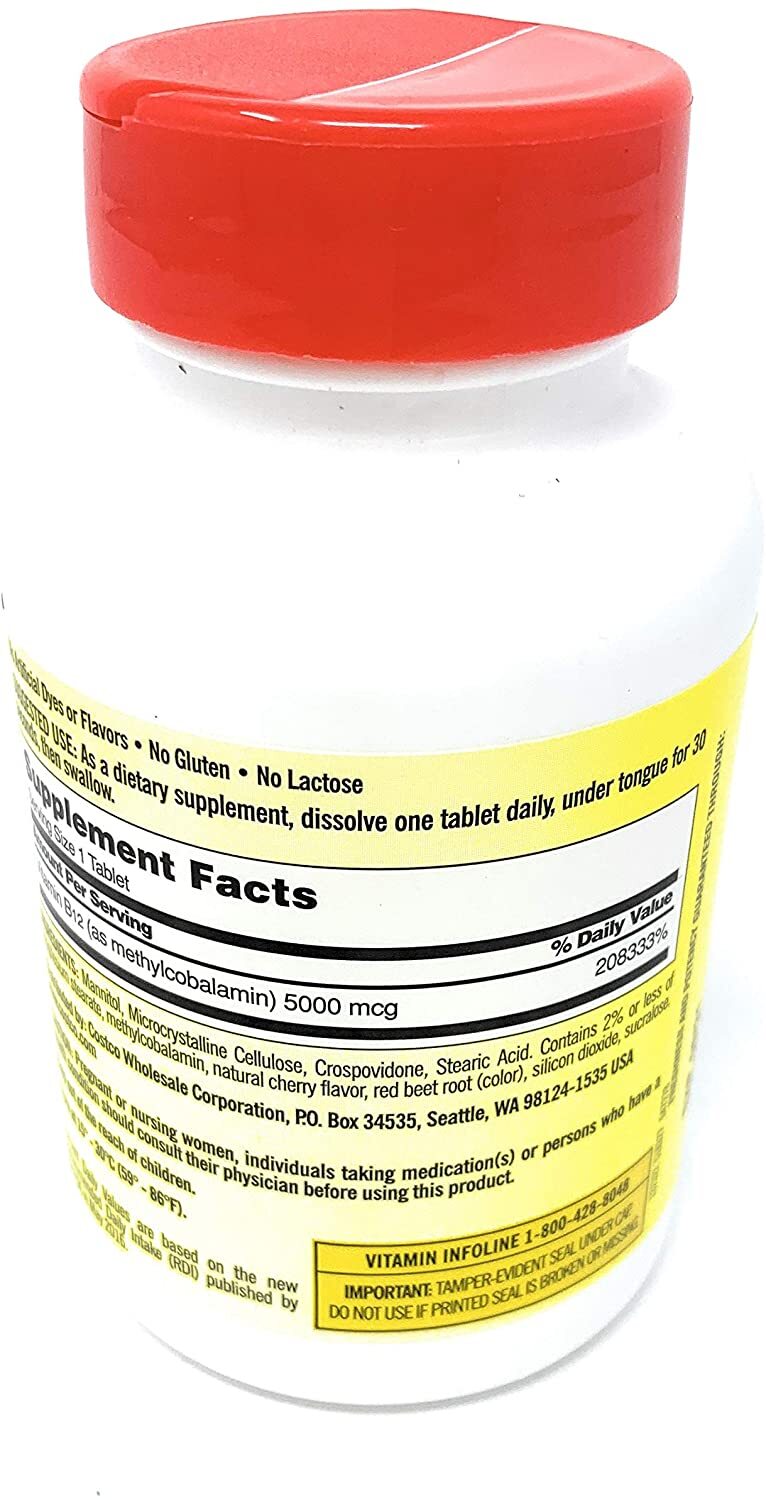 Kirkland Signature Quick Dissolve B-12 5000 mcg, 300 Tablets
