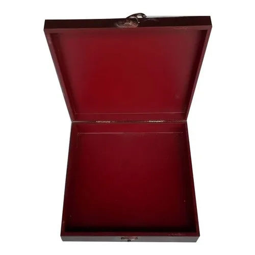 Glossy Lamination Red Wooden Gift Box