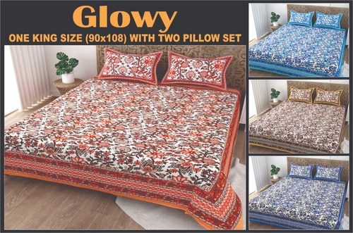 Glowy King Size Bedsheet - Color: Multicolor