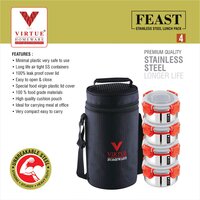 FEAST 4 VIRTUE HOMEWARE STAINLESS STEEL LUNCH BOX PACK