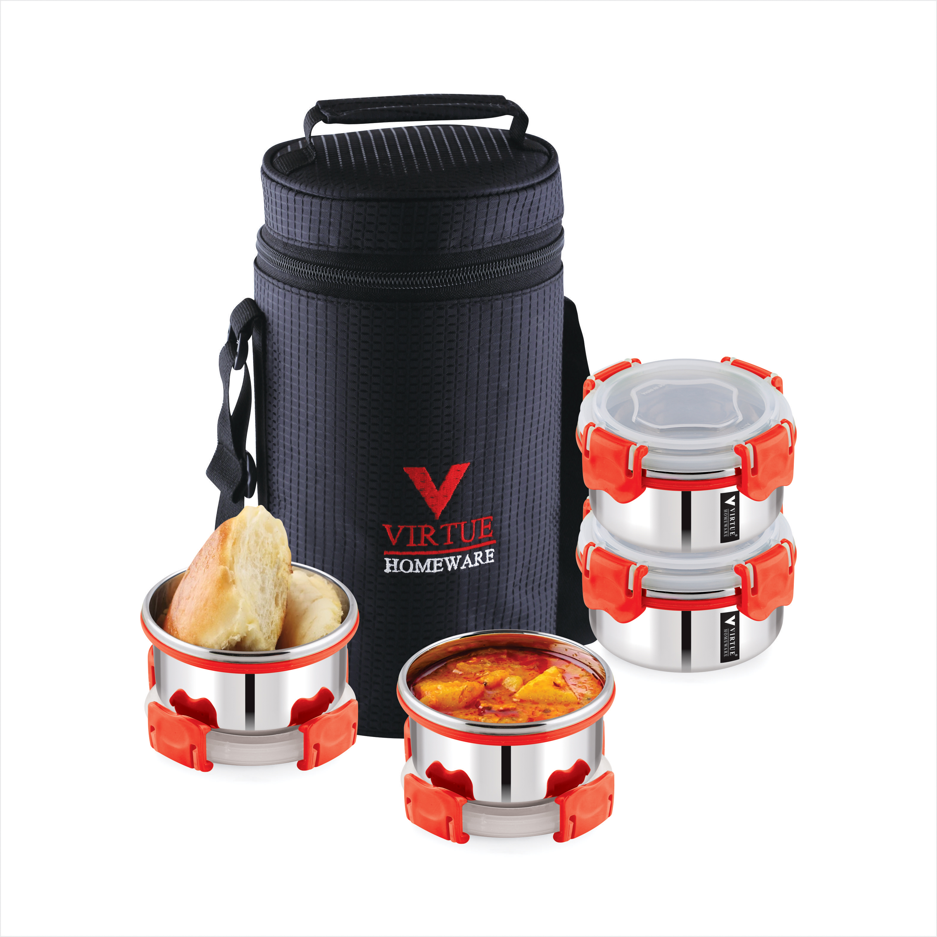 FEAST 4 VIRTUE HOMEWARE STAINLESS STEEL LUNCH BOX PACK