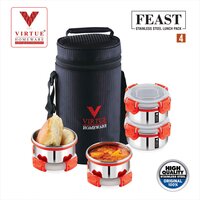 FEAST 4 VIRTUE HOMEWARE STAINLESS STEEL LUNCH BOX PACK