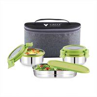 ALL STEEL 2+1 VIRTUE HOMEWARE STAINLESS STEEL LUNCH BOX PACK