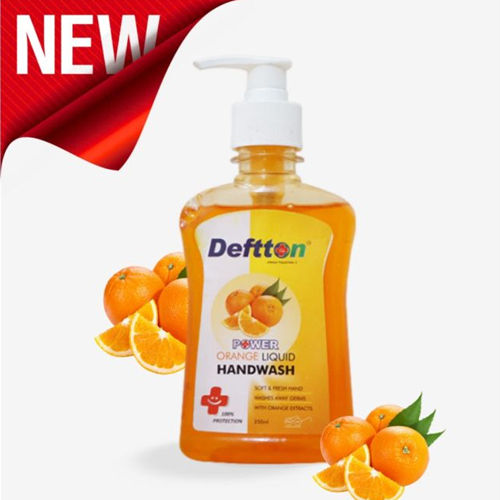 Anti-bacterial & Skincare With Ph Balanced 250ml Deftton Orange Hand Wash Liquid