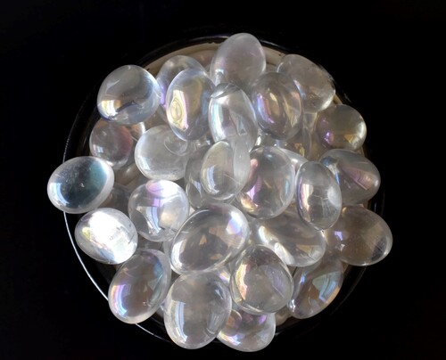 Aura Quartz Rainbow Tumbled, Healing Crystal Tumbled Stones