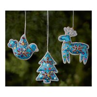 Hand Embroidery Tree Decoration Christmas Hanging Ornaments