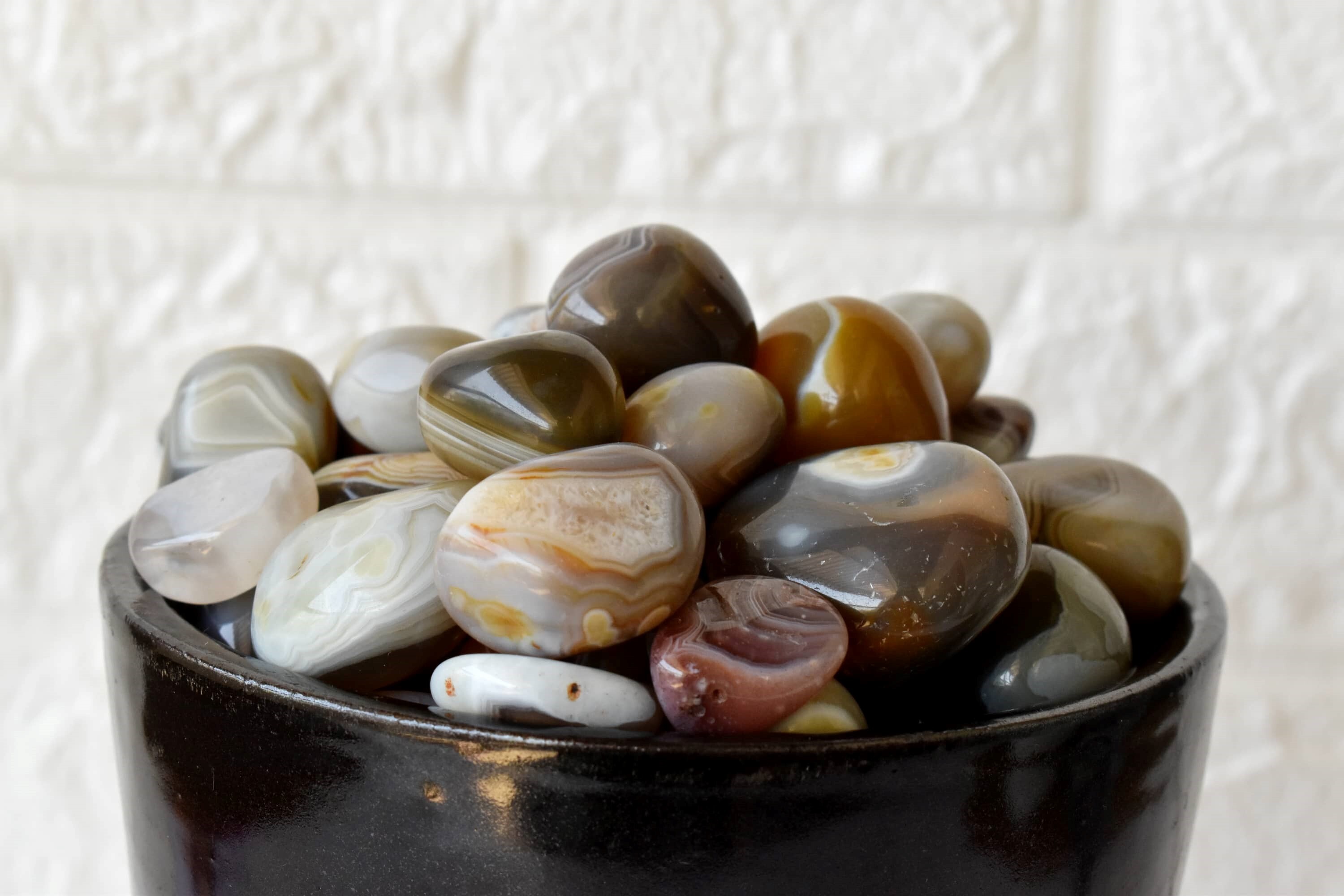 Botswana Agate  Tumbled, Healing Crystal Tumbled Stones