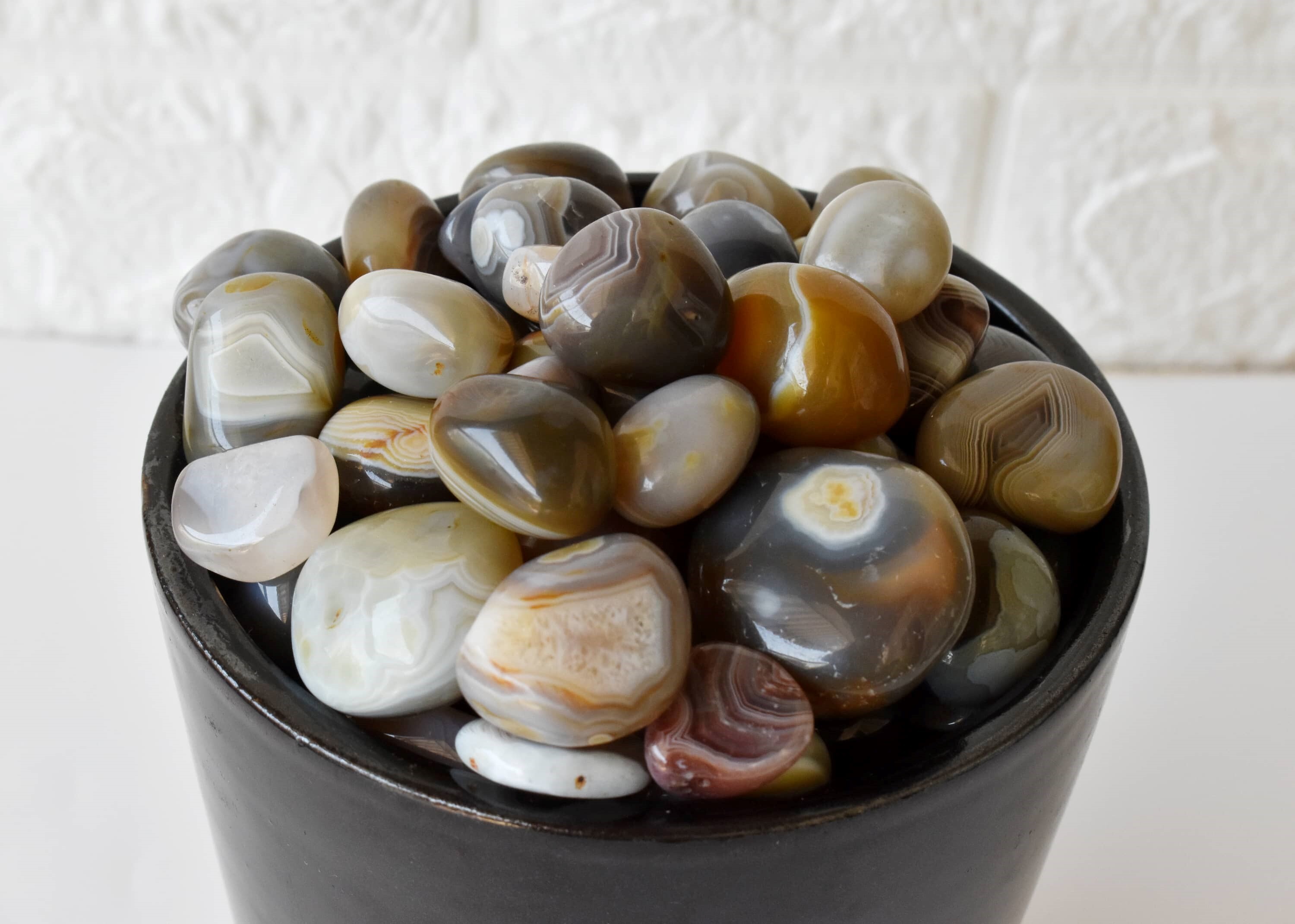 Botswana Agate  Tumbled, Healing Crystal Tumbled Stones