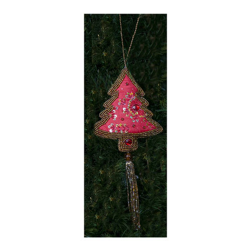 Unique Indian Art Work Best Wholesale Price Range Hand Embroidery Christmas Hanging Ornament