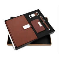 New Year Promotional Diaries - Rectangular Pack, Brown Color | Custom Logo Available, Ideal For Corporate Use, Variety Of Sizes