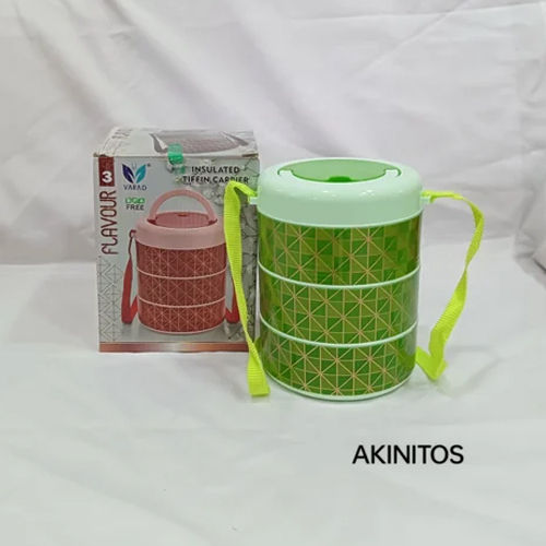 Plastic Green Insulated Lunch Box