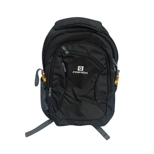 Black Plain Backpack Bag