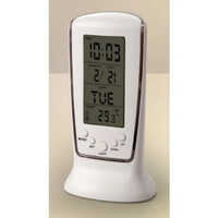 A-81 Backlit Table Clock - Durable Plastic, Rectangular Shape, Classic White Color | Sleek Design, Plain Surface, Modern Backlit Display, Warranty Included