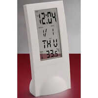 A-86 See Thru Table Clock - Durable Plastic, Rectangular Shape, Stylish White Color | Modern Fashion Accessory For Home And Office
