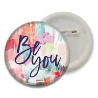 Custom Printed Badge - Plastic, 44 Mm & 58 Mm Sizes | Round Pin Badge With Vibrant Multicolor Printed Pattern For Events & Identification