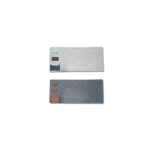 Grey Anti Skid Desk Mat With Pen Stand