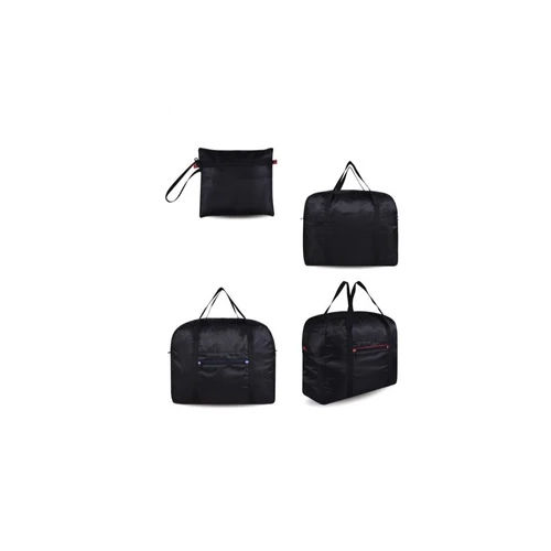 Black Travel Foldable Duffle Bag