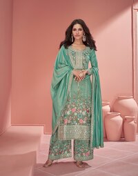 SALWAR KAMEEZ DRESS ORGANZA SIMAR SILK