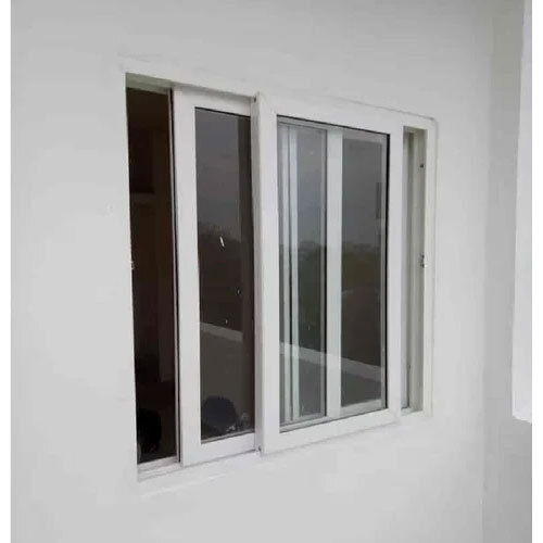 UPVC Glass Sliding Window - Plastic, Various Sizes, White | Industrial Application, Durable Design