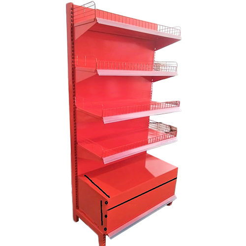 Red Mild Steel Retail Display Rack