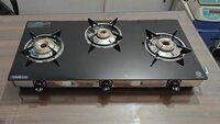 3BR DIRECT - FULL SIZE GLASS WITH SS FRAME REGULAR (BRASS BURNER) - 3416 - ECONOMY 3