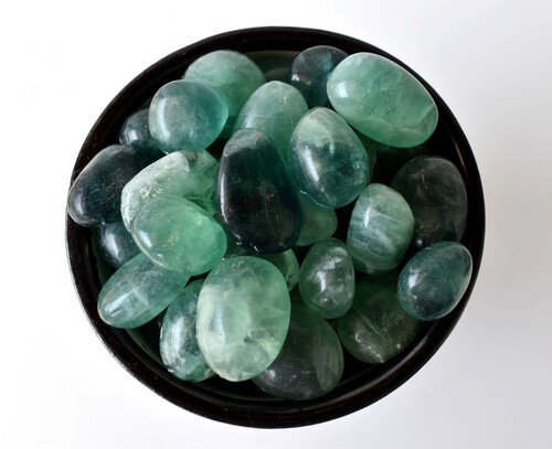 Green Fluorite Tumbled, Healing Crystal Tumbled Stones