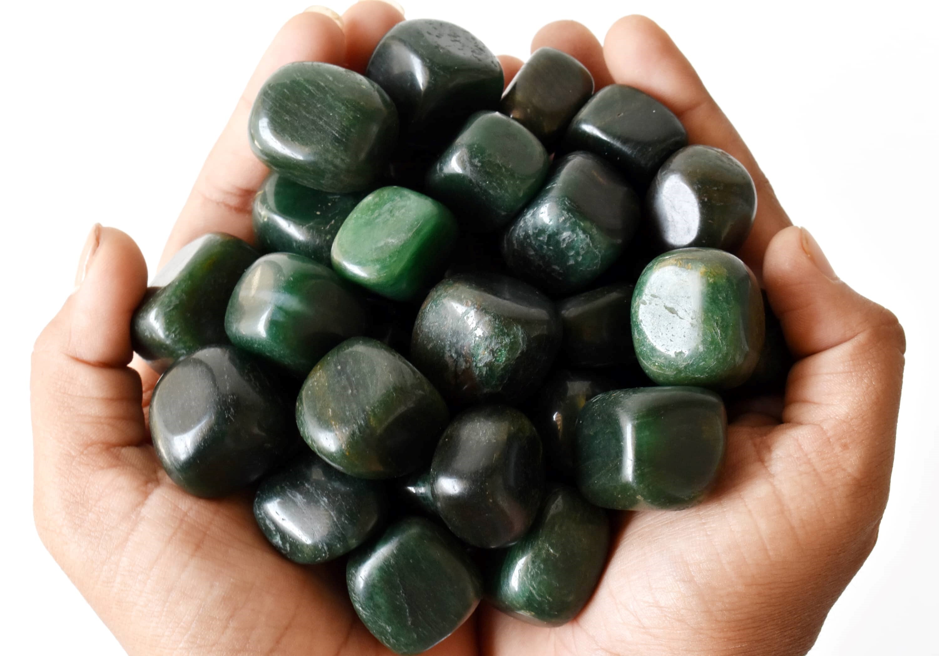 Green Jade Tumbled, Healing Crystal Tumbled Stones