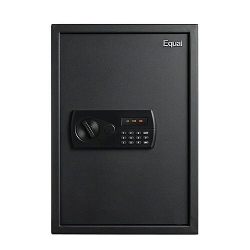 High-Tensile Steel Safe Locker - 33x35x50 cm, Black-Grey Color | Electronic Digital Lock, Heavy Duty 55L Storage