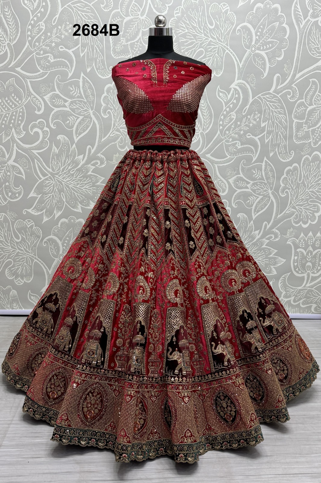 Velvet LEHENGA  WEDDING WEAR