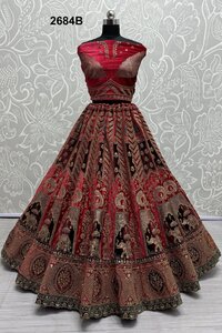 Velvet LEHENGA  WEDDING WEAR