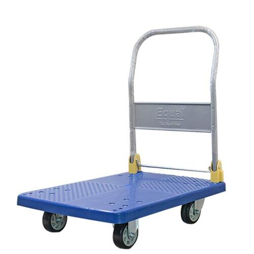 Polypropylene Platform Trolley - 90x60x62 cm, Blue | Lightweight, Foldable, 150-600 kg Load Capacity, 1-Year Warranty