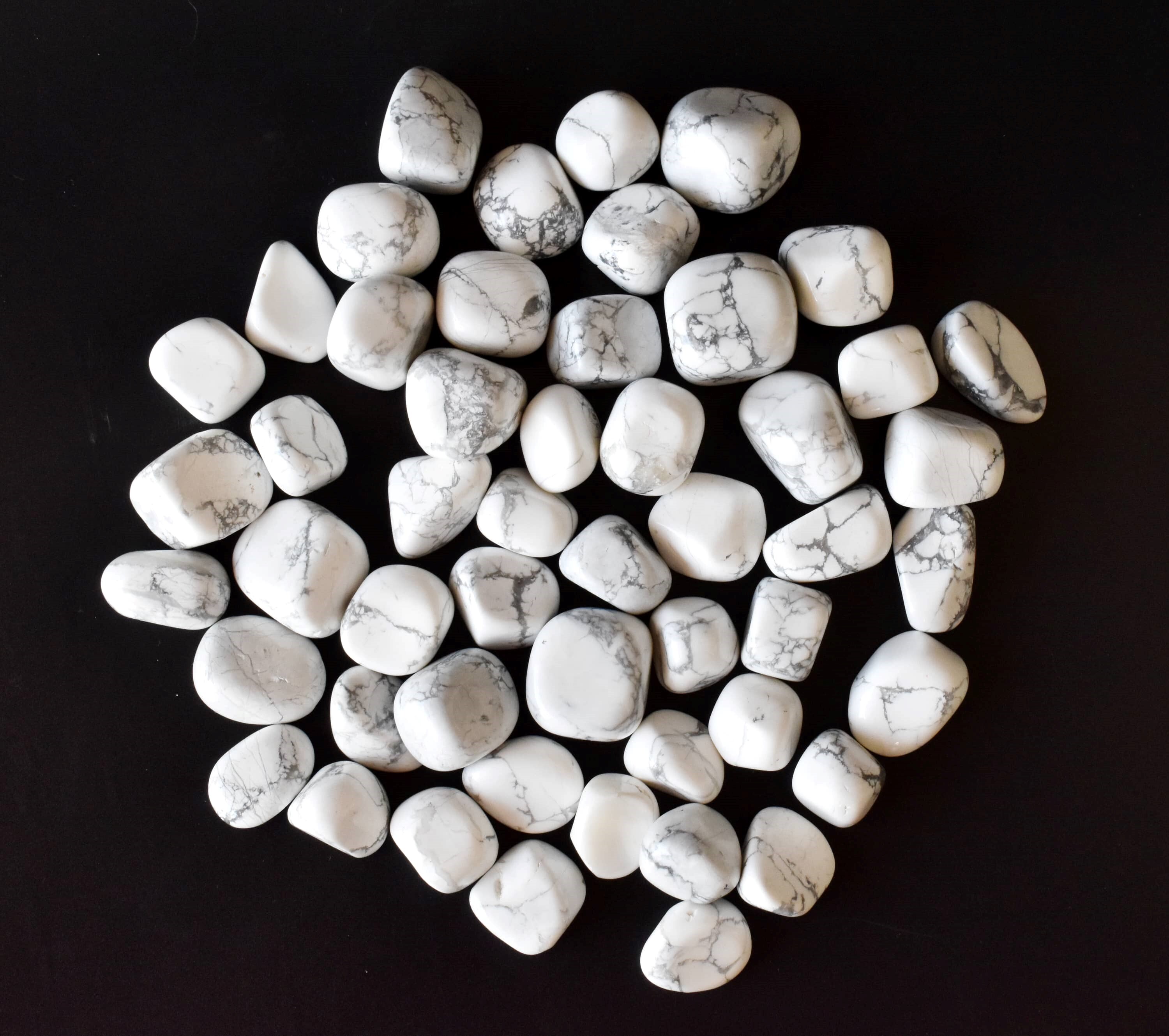 Howlite Tumbled, Healing Crystal Tumbled Stones