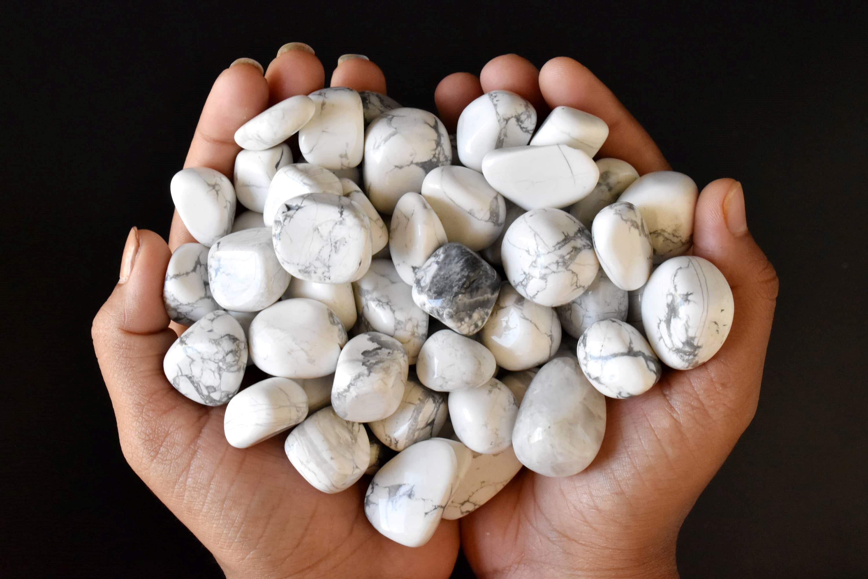 Howlite Tumbled, Healing Crystal Tumbled Stones