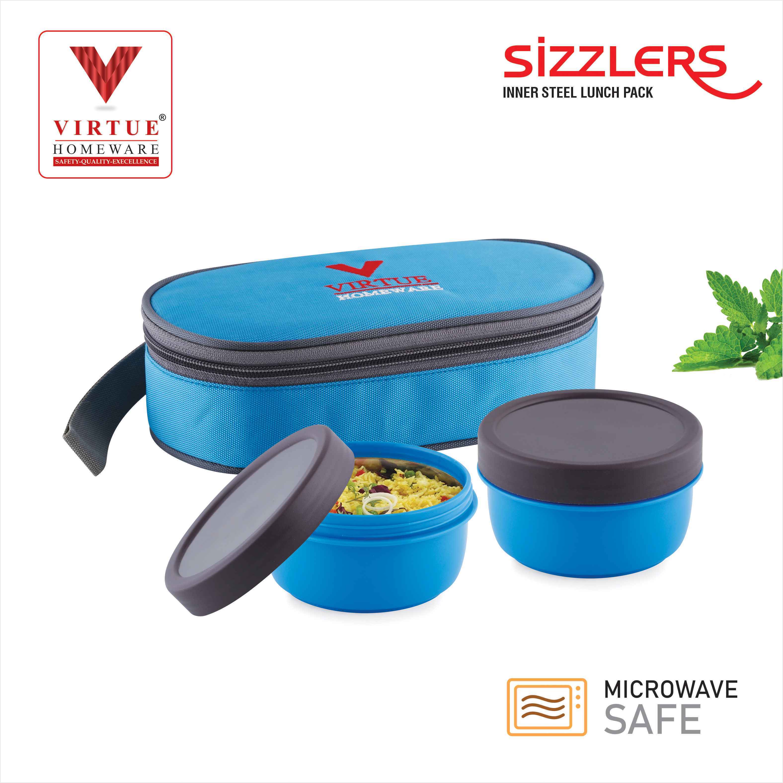 SIZZLERS VIRTUE HOMEWARE ST. STEEL INNER LUNCH BOX PACK