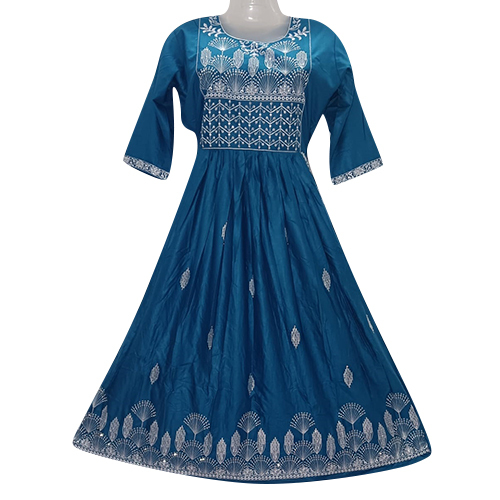 Cotton Royal Blue Kurti