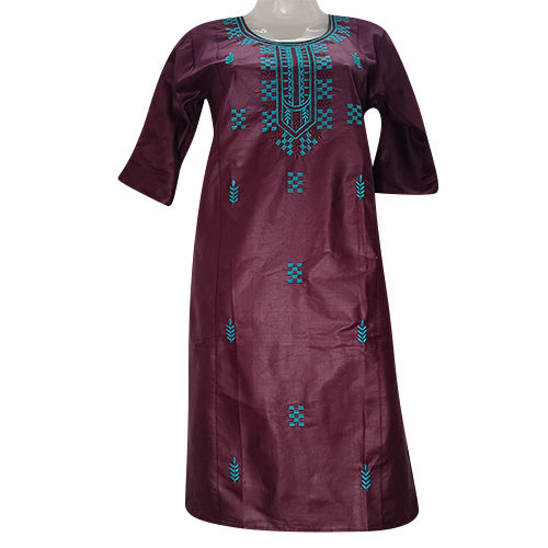 Printed Rayon Kurti - Pattern: Embroidered