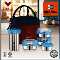 MEGA MEAL VIRTUE HOMEWARE STAINLESS STEEL LUNCH BOX PACK